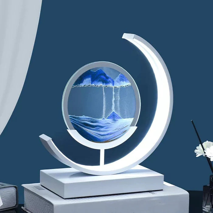 TranquilGlow | Sand Table Lamp – Relaxing Art Light for Calm Spaces