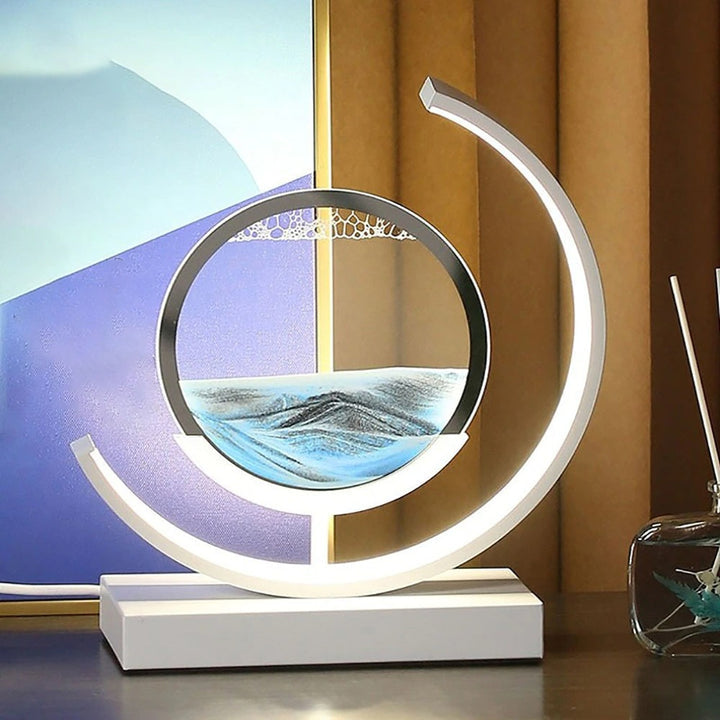 TranquilGlow | Sand Table Lamp – Relaxing Art Light for Calm Spaces