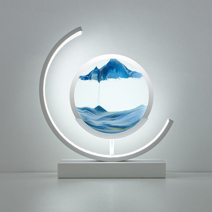TranquilGlow | Sand Table Lamp – Relaxing Art Light for Calm Spaces