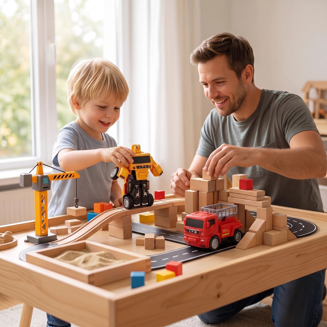 Transforming Robot Truck Toy for Kids with Construction Vehicle Design