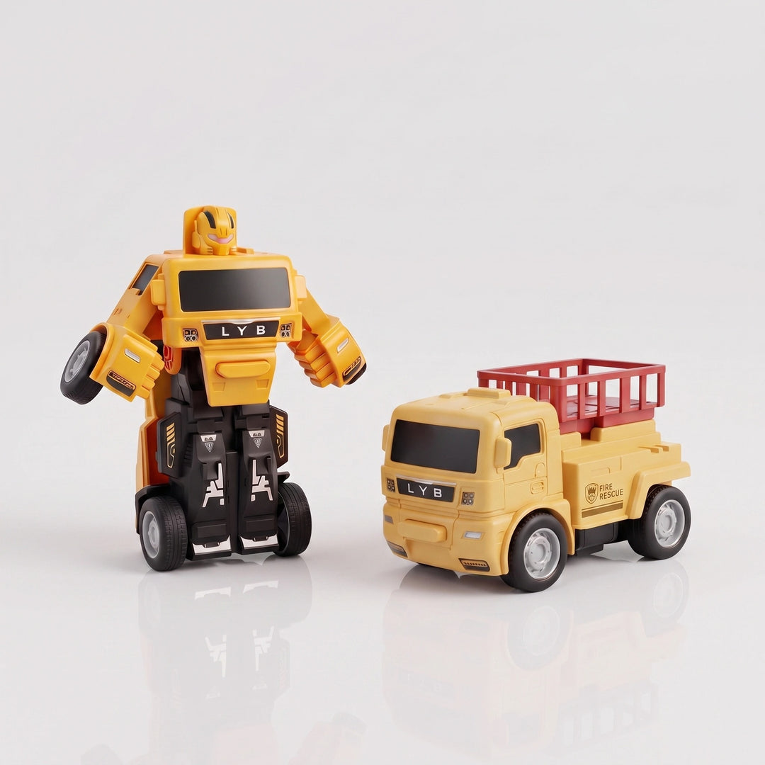Transforming Robot Truck Toy for Kids with Construction Vehicle Design