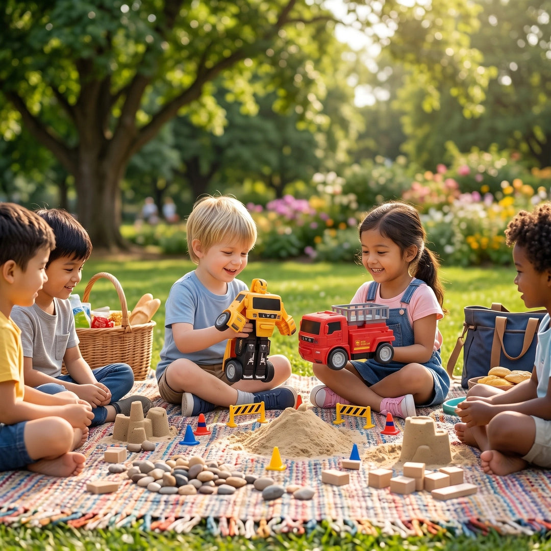 Transforming Robot Truck Toy for Kids with Construction Vehicle Design