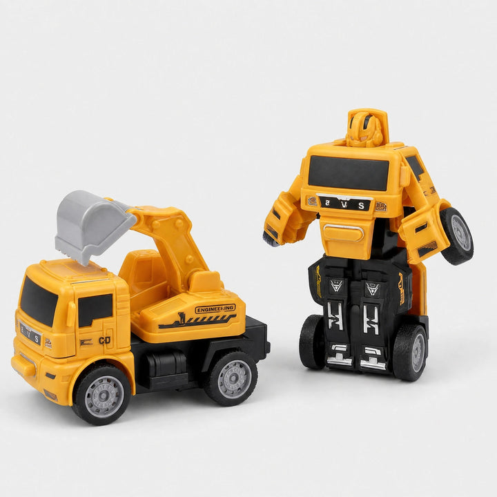 Transforming Robot Truck Toy for Kids with Construction Vehicle Design