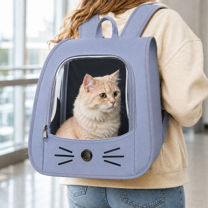 Transparent Cat Backpack Carrier for Travel & Vet Visits