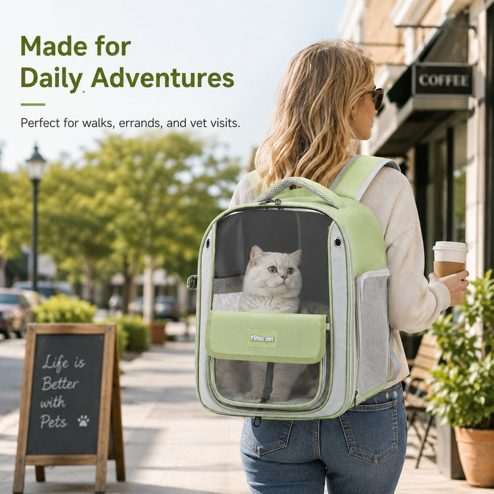 Transparent Cat Backpack Carrier for Travel & Vet Visits