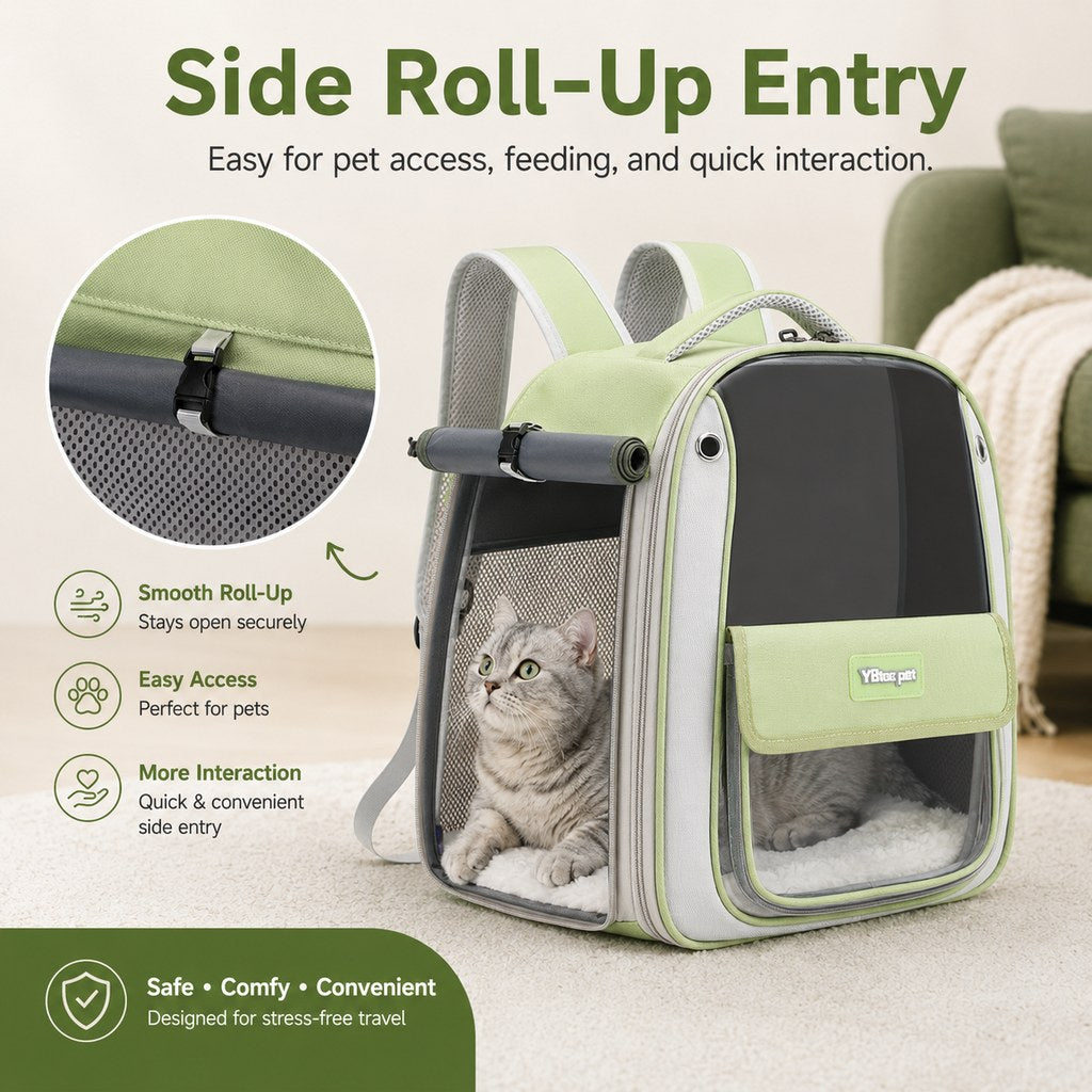Transparent Cat Backpack Carrier for Travel & Vet Visits