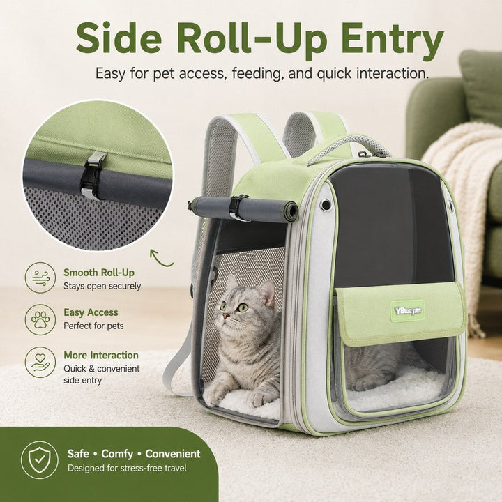 Transparent Cat Backpack Carrier for Travel & Vet Visits
