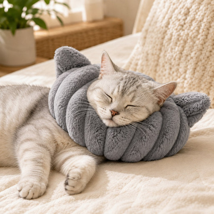 Cozy U-Shaped Pet Neck Pillow for Cats & Small Dogs