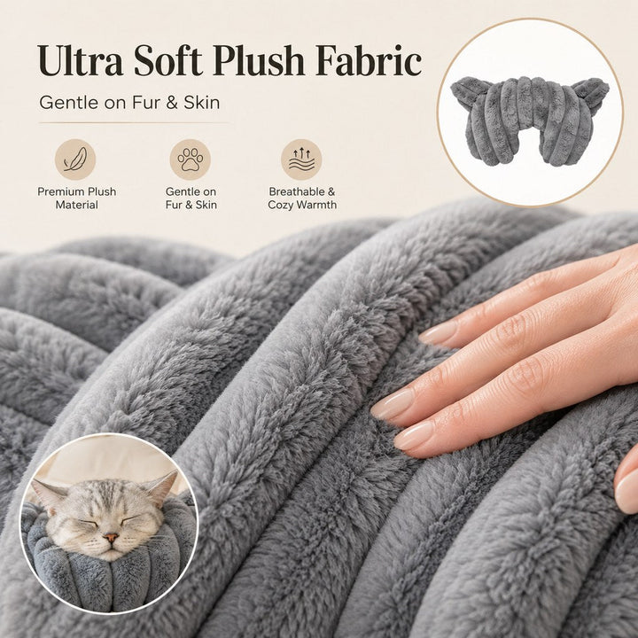 Cozy U-Shaped Pet Neck Pillow for Cats & Small Dogs