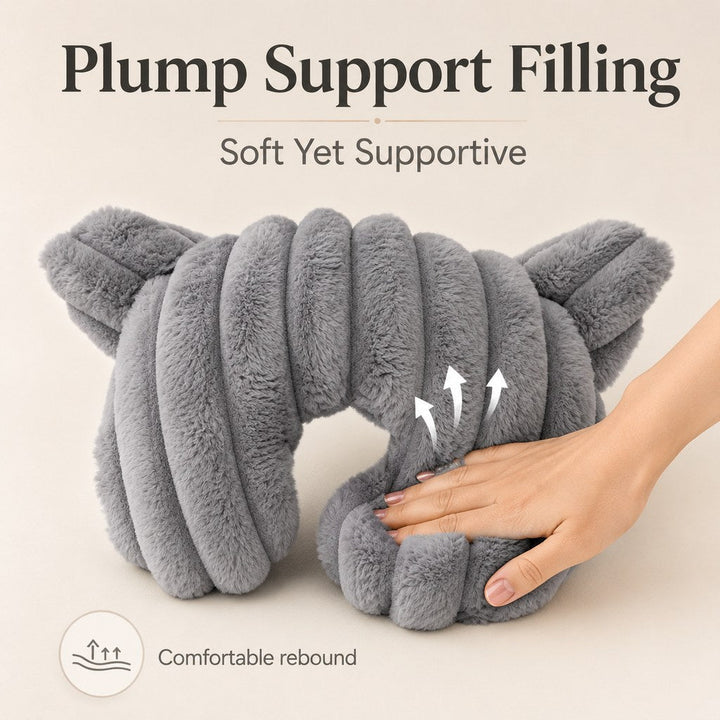 Cozy U-Shaped Pet Neck Pillow for Cats & Small Dogs