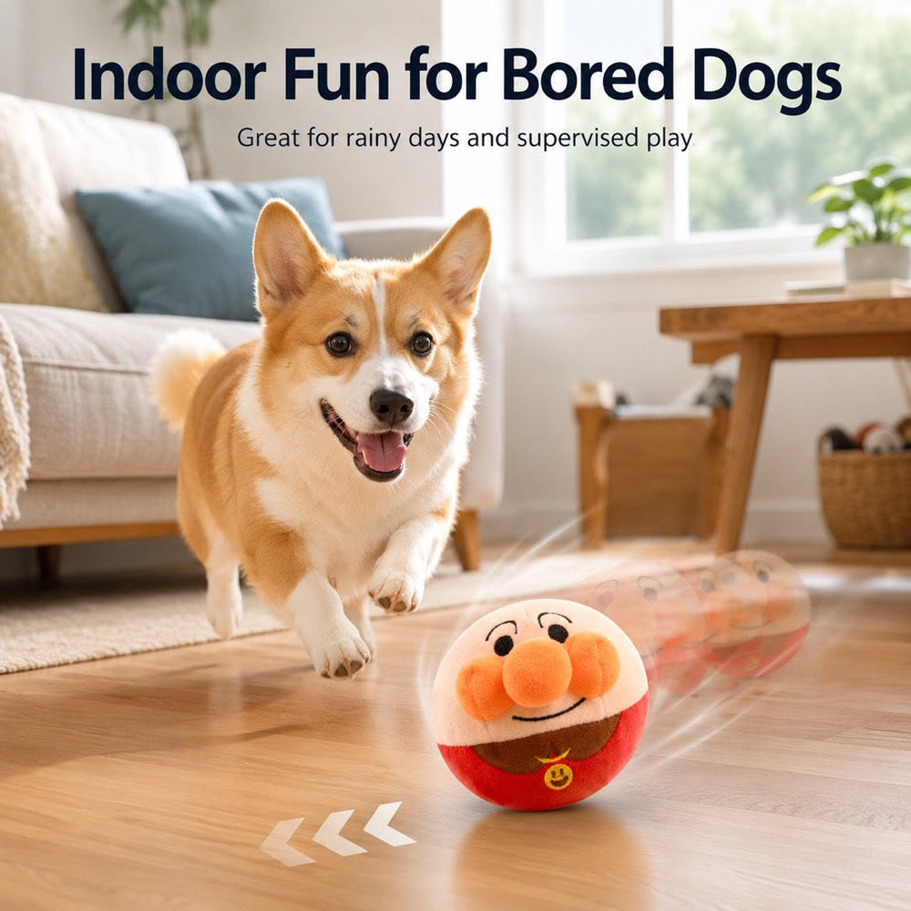Interactive Electric Bouncing Plush Dog Toy for Indoor Chase Play & Bored Dogs