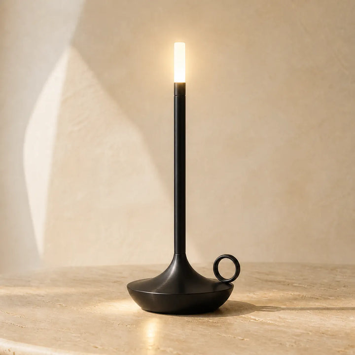 Vintage Candlelight LED Table Lamp - Touch Dimming, USB Rechargeable
