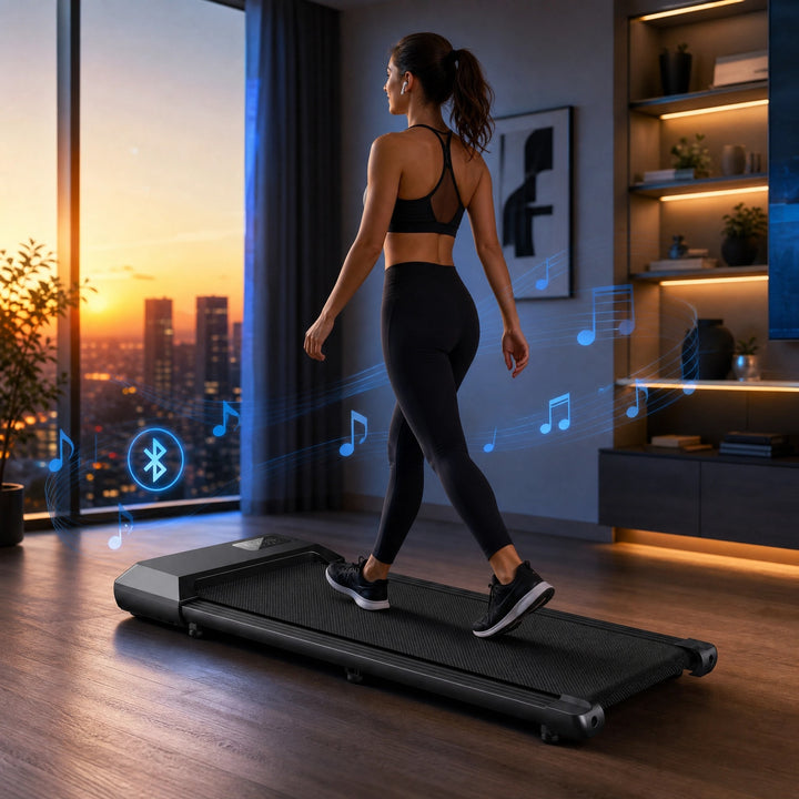 Walking Treadmill with LED Display and Bluetooth Speaker