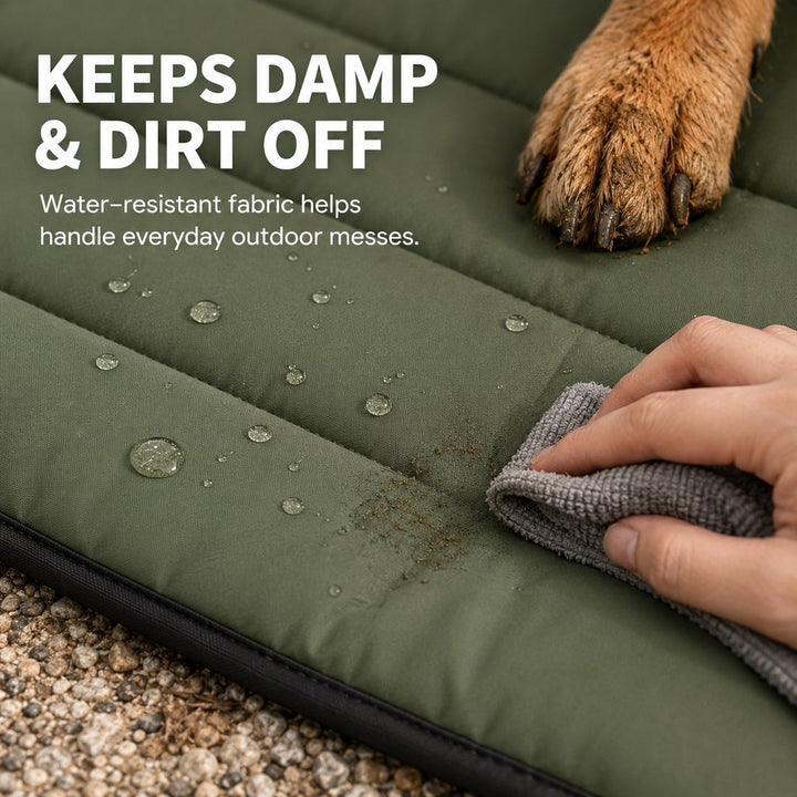 Portable Roll-Up Dog Travel Mat for Camping & Car Trips | Keeps Pets Off Damp, Dirty Ground