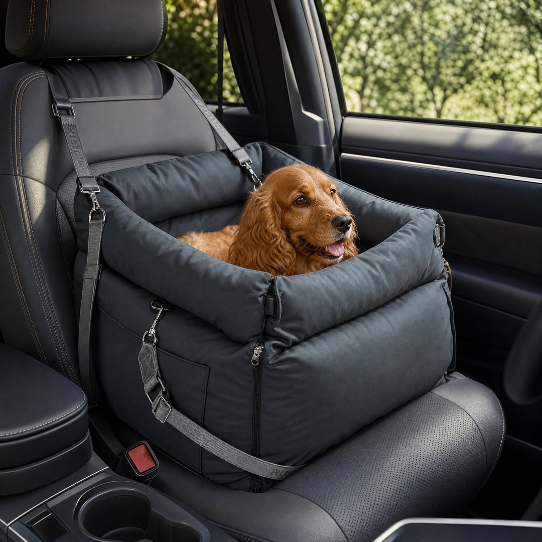 Waterproof Dog Car Seat with LATCH System and Expandable Front Panel