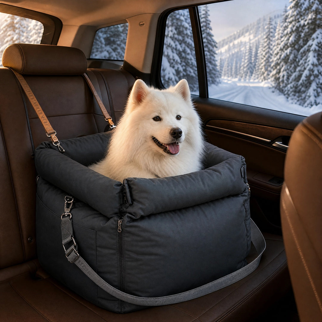 Waterproof Dog Car Seat with LATCH System and Expandable Front Panel