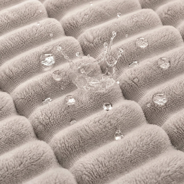 Waterproof One Piece Flannel Sofa Cover with Non Slip Backing and Washable Design
