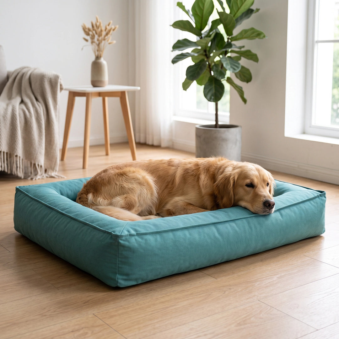 Waterproof Orthopedic Large Dog Bed with Raised Surround Support and Washable Cover