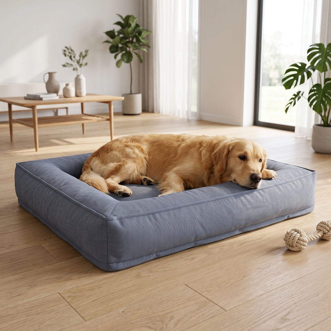 Waterproof Orthopedic Large Dog Bed with Raised Surround Support and Washable Cover