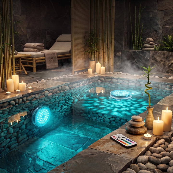 Waterproof Submersible LED Light with Remote Control and 16 Colours