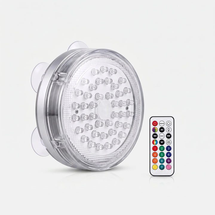 Waterproof Submersible LED Light with Remote Control and 16 Colours