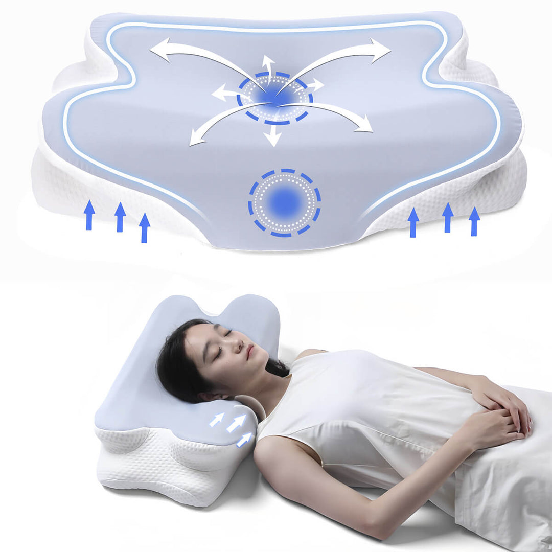 Wave Cervical Pillow - Orthopaedic Contour Shaped Memory Foam