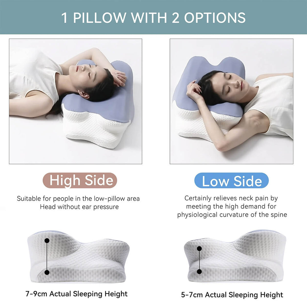 Wave Cervical Pillow - Orthopaedic Contour Shaped Memory Foam