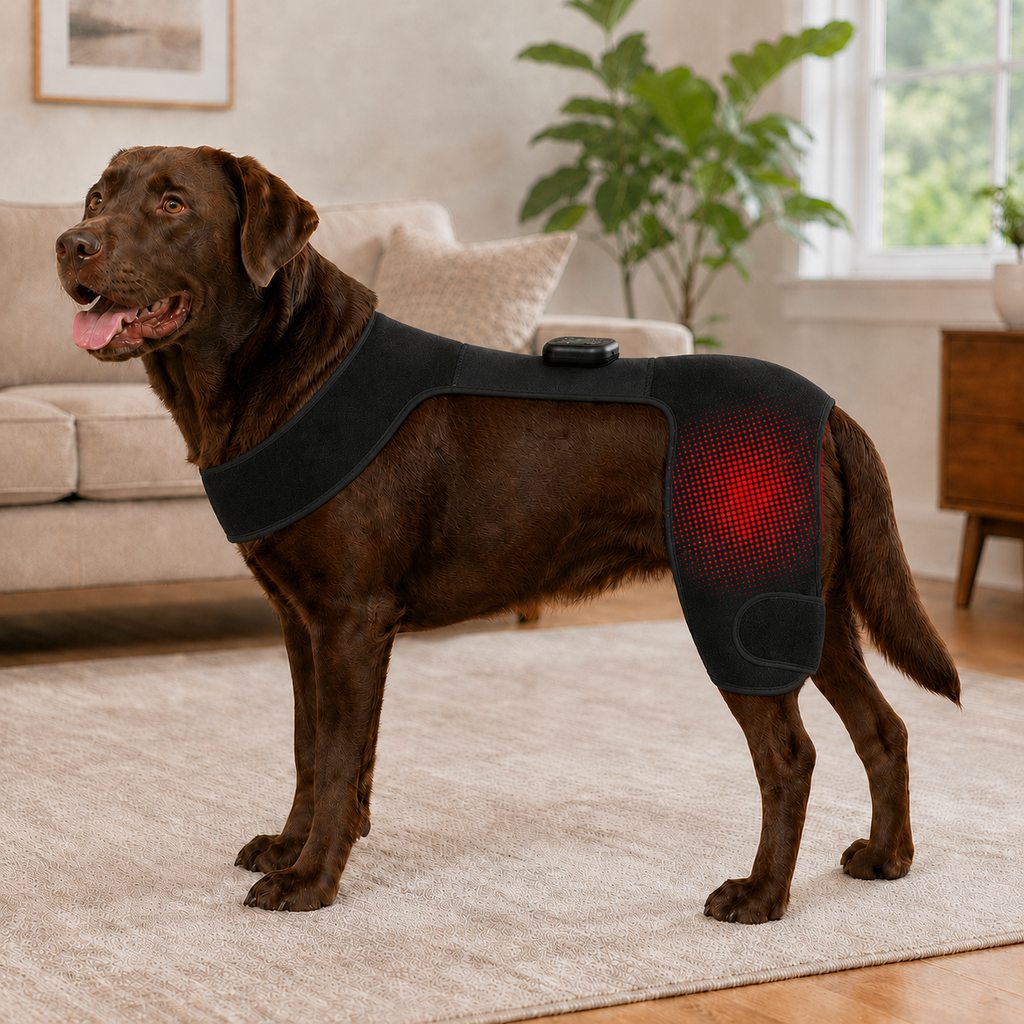 Wearable Red & Near-Infrared Hip Wrap for Dogs | Hands-Free At-Home Hip-Area Light Care