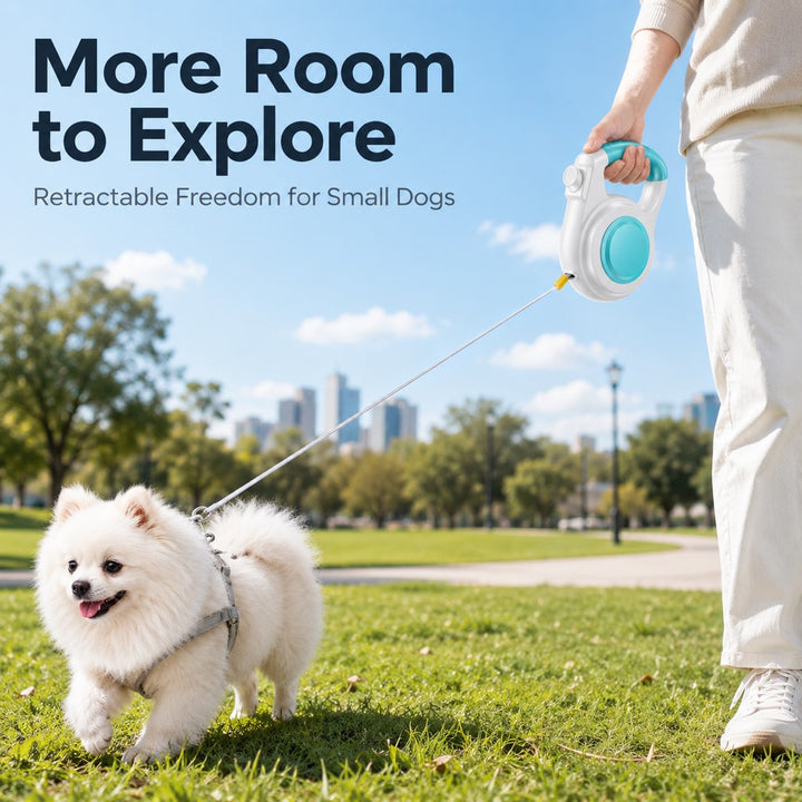 Rechargeable Light-Up Retractable Dog Leash for Night Walks