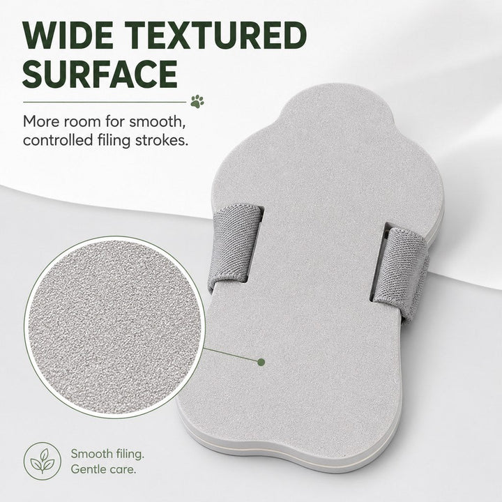 Quiet Handheld Pet Nail File Board for At-Home Dog & Cat Nail Care | Blade-Free, No Charging