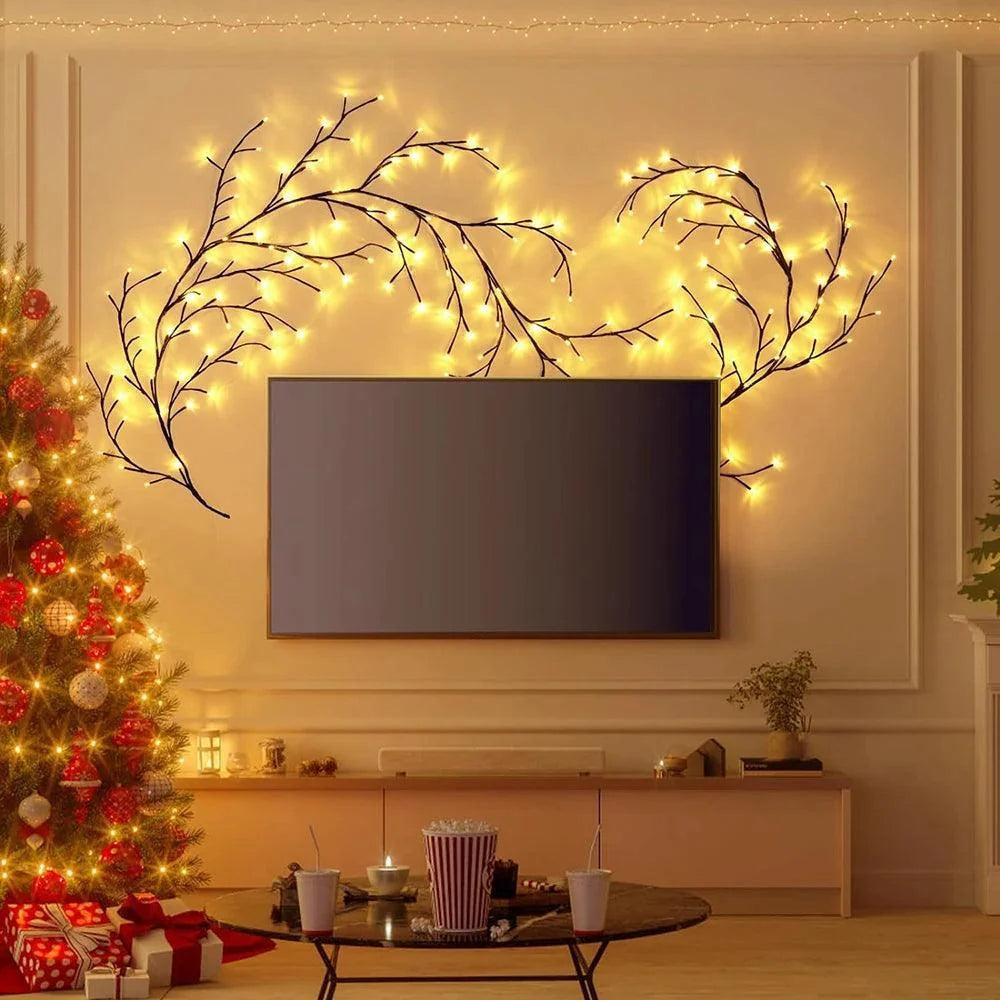 Willow Vine LED Wall Light - USB or Solar Powered, Decorative Branch
