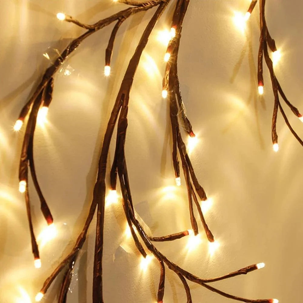Willow Vine LED Wall Light - USB or Solar Powered, Decorative Branch