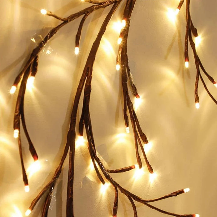 Willow Vine LED Wall Light - USB or Solar Powered, Decorative Branch