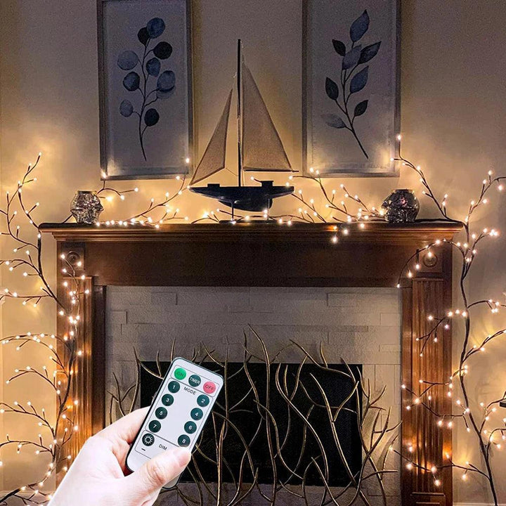 Willow Vine LED Wall Light - USB or Solar Powered, Decorative Branch