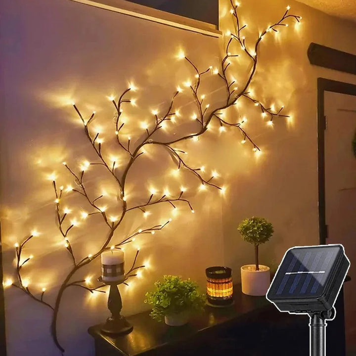 Willow Vine LED Wall Light - USB or Solar Powered, Decorative Branch
