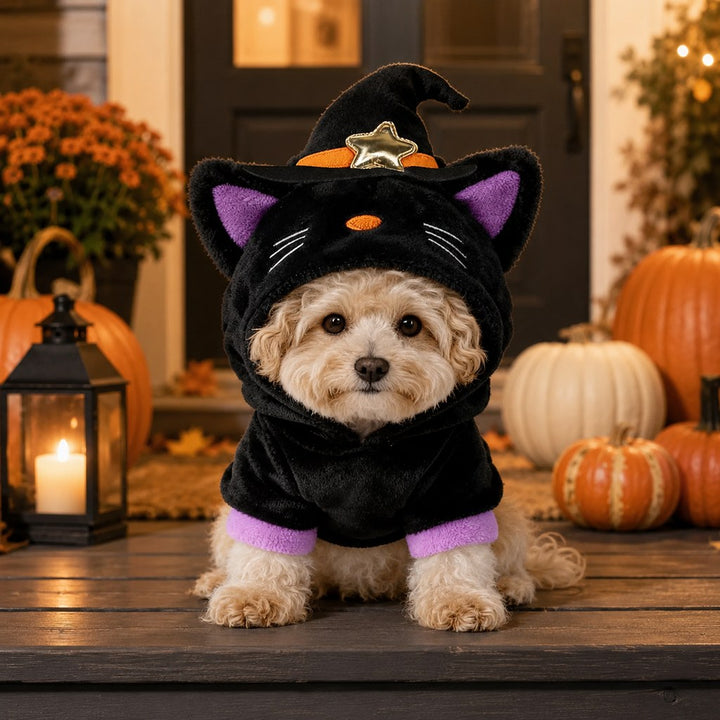 Halloween Dog & Cat Costume Hoodie | One-Piece Spooky Outfit for Parties, Photos & Fall Fun