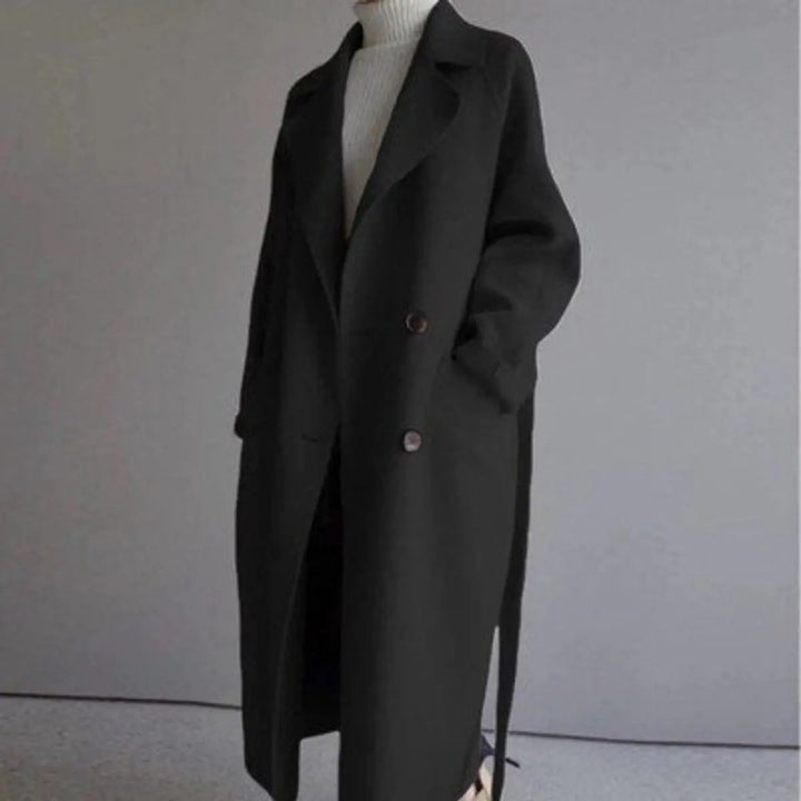 Women Coat Long Double-Breasted Cashmere Overcoat