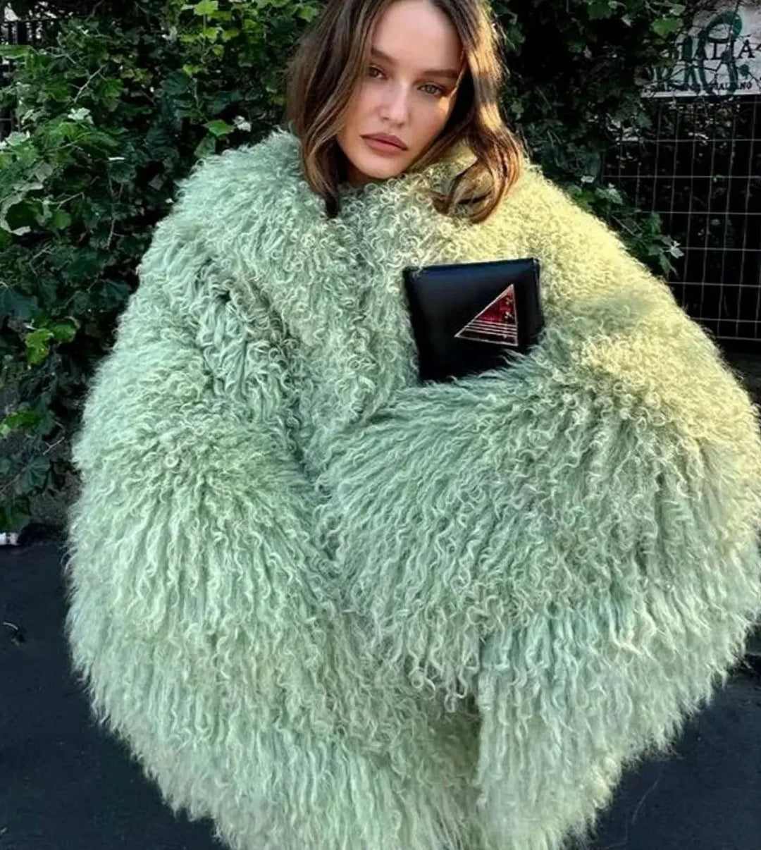 Women's Chic Faux Fur Shaggy Cropped Coat