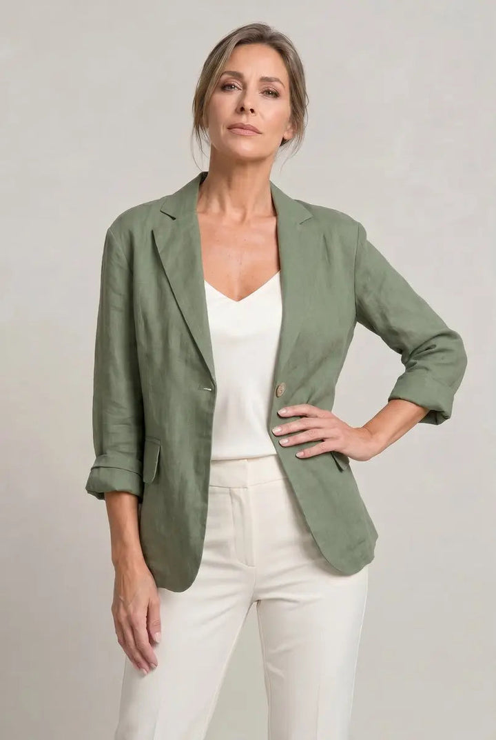 Women's Coat Lightweight Single-Button Relaxed Blazer Jacket