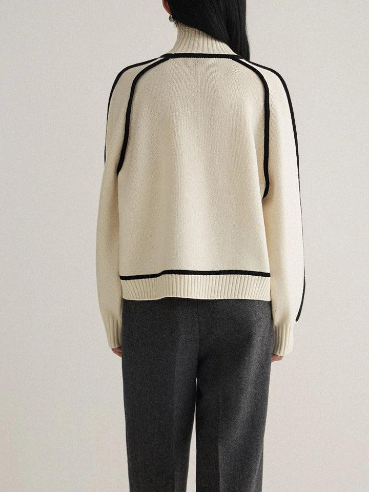 Women's Colourblock Turtleneck Sweater