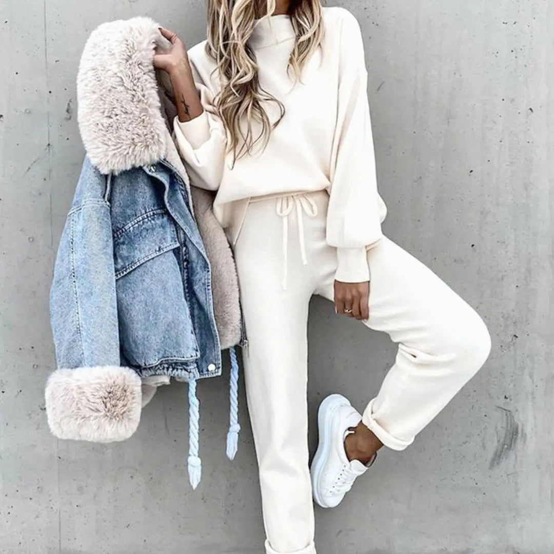 Women's Cosy Two-Piece Tracksuit Outfit Relaxed Jogger Set