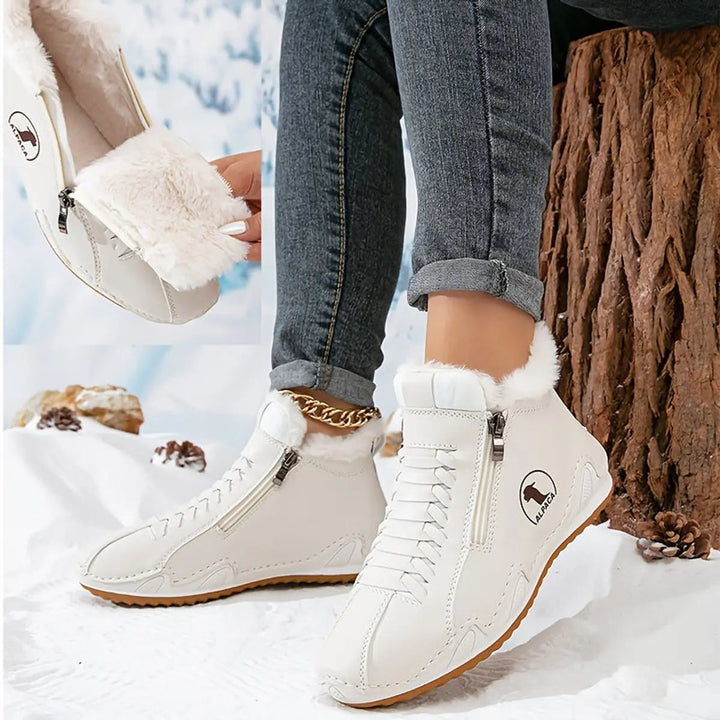 Women's Faux-Fur Lined Zip-Up Winter Ankle Boots
