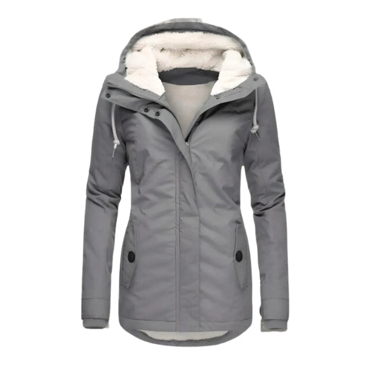 Women's Fleece-Lined Hooded Waterproof Winter Coat