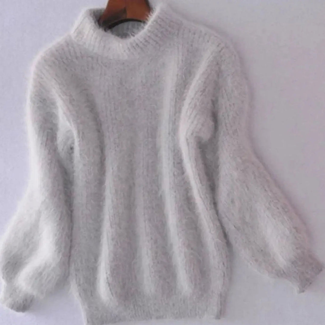 Women's Fluffy Turtleneck Loose Knit Sweater Jumper
