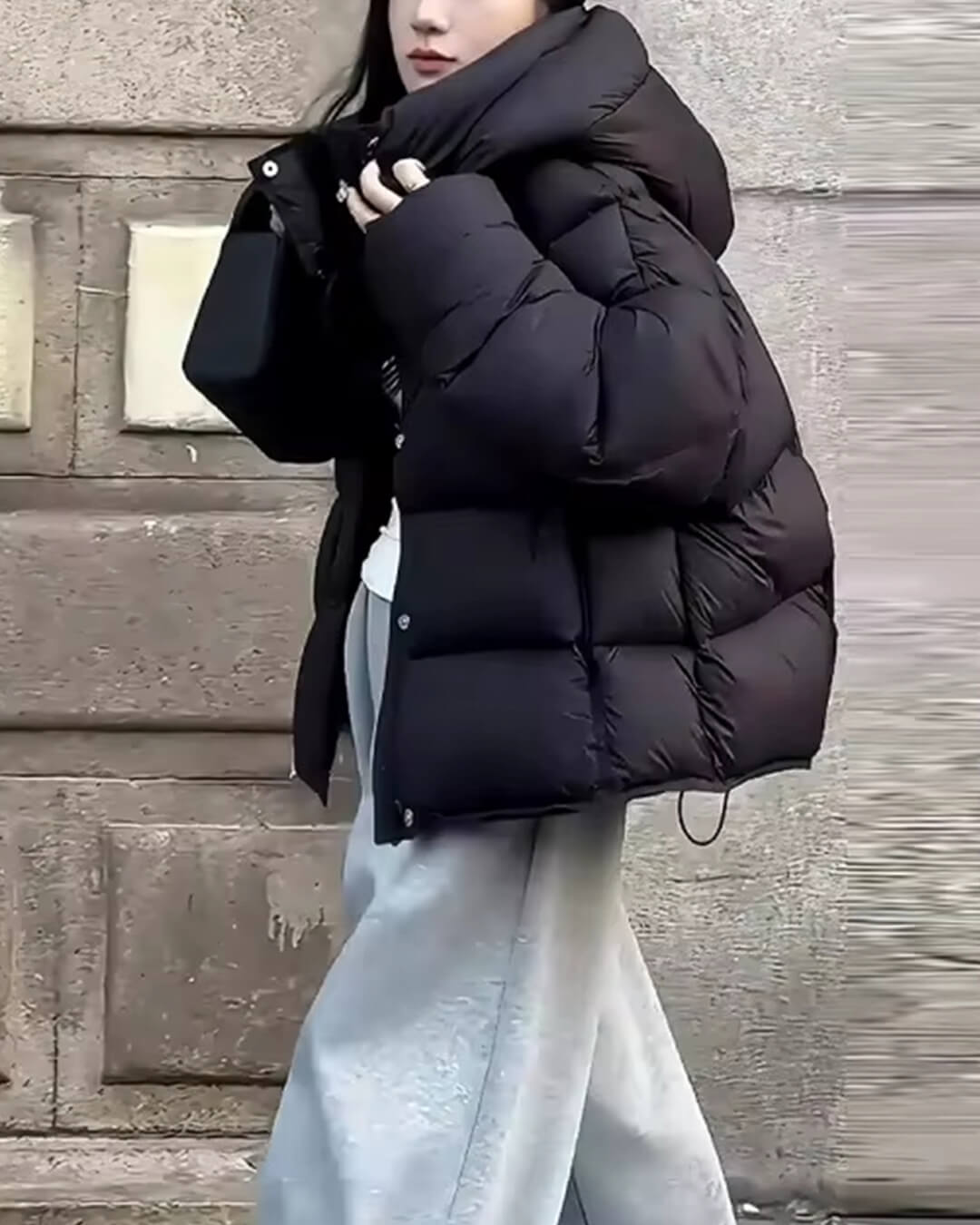 Women's Hooded Cropped Padded Jacket, image 2