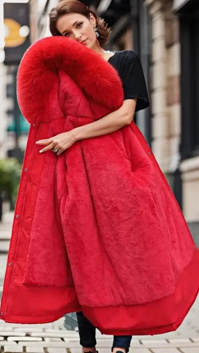 Women's Jacket Waterproof Hooded Faux Fur Trim Insulated Winter Parka