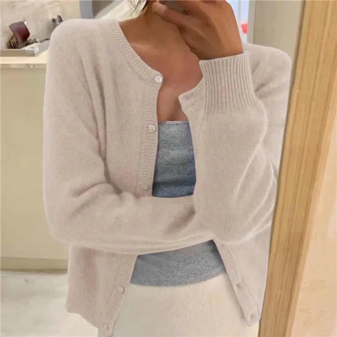 Women's Jumper Soft Knit Button-Front Cardigan