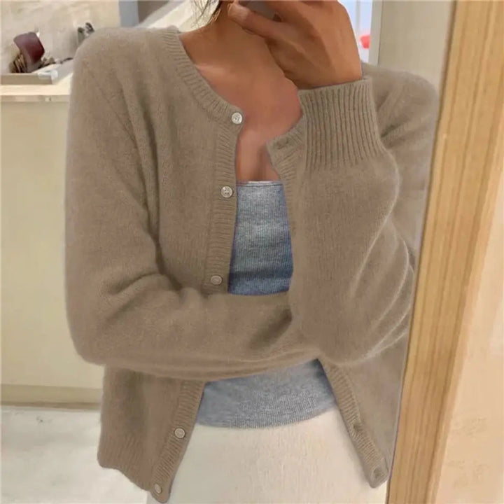 Women's Jumper Soft Knit Button-Front Cardigan