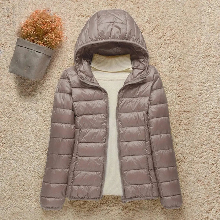 Women's Lightweight Hooded Quilted Jacket Packable Down Puffer