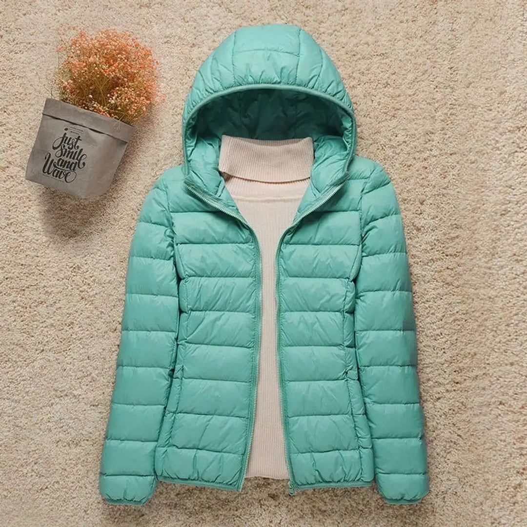 Women's Lightweight Hooded Quilted Jacket Packable Down Puffer